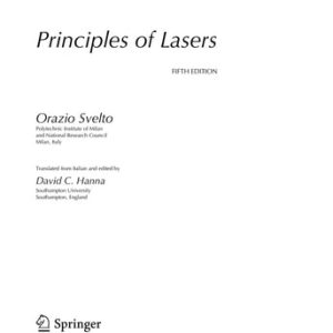Principles of Lasers (5th Edition)