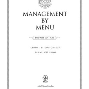 Management by Menu (4th Edition)