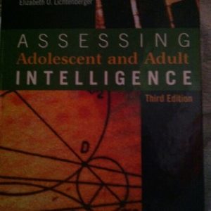Assessing Adolescent and Adult Intelligence (3rd Edition)