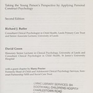 The Child Within: Taking the Young Person's Perspective by Applying Personal Construct Psychology (Taking the Young Person's Perspective by Applying Personal Construct Psychology) (2nd Edition)