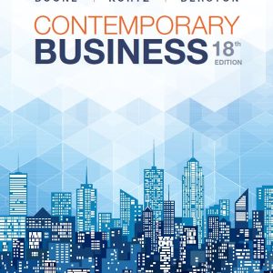 Contemporary Business (18th Edition) – Boone/Kurtz