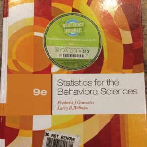 Statistics for the Behavioral Sciences (9th Edition)